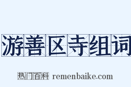 游善区寺组词是什么意思的图片